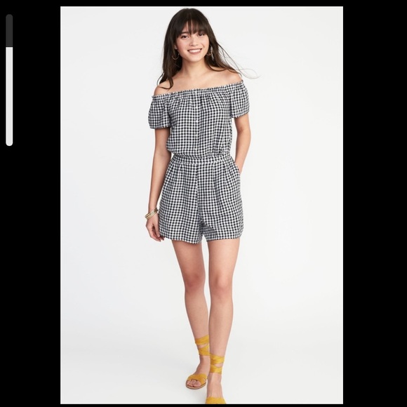Old navy gingham romper. Size xxl - Picture 2 of 4